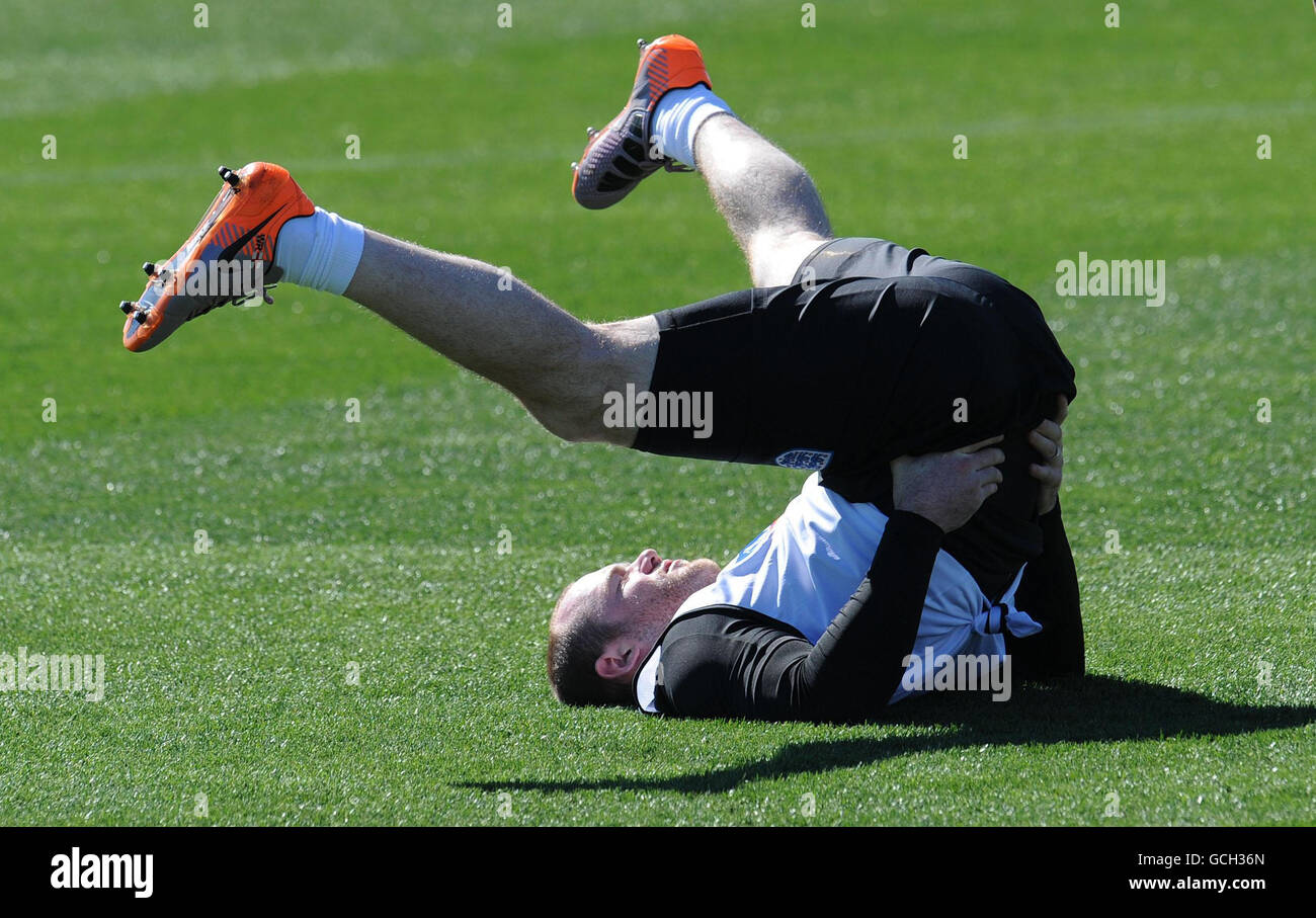 England's Wayne Rooney during a training session at the Royal Bafokeng Sports Complex, Rustenburg, South Africa. Stock Photo