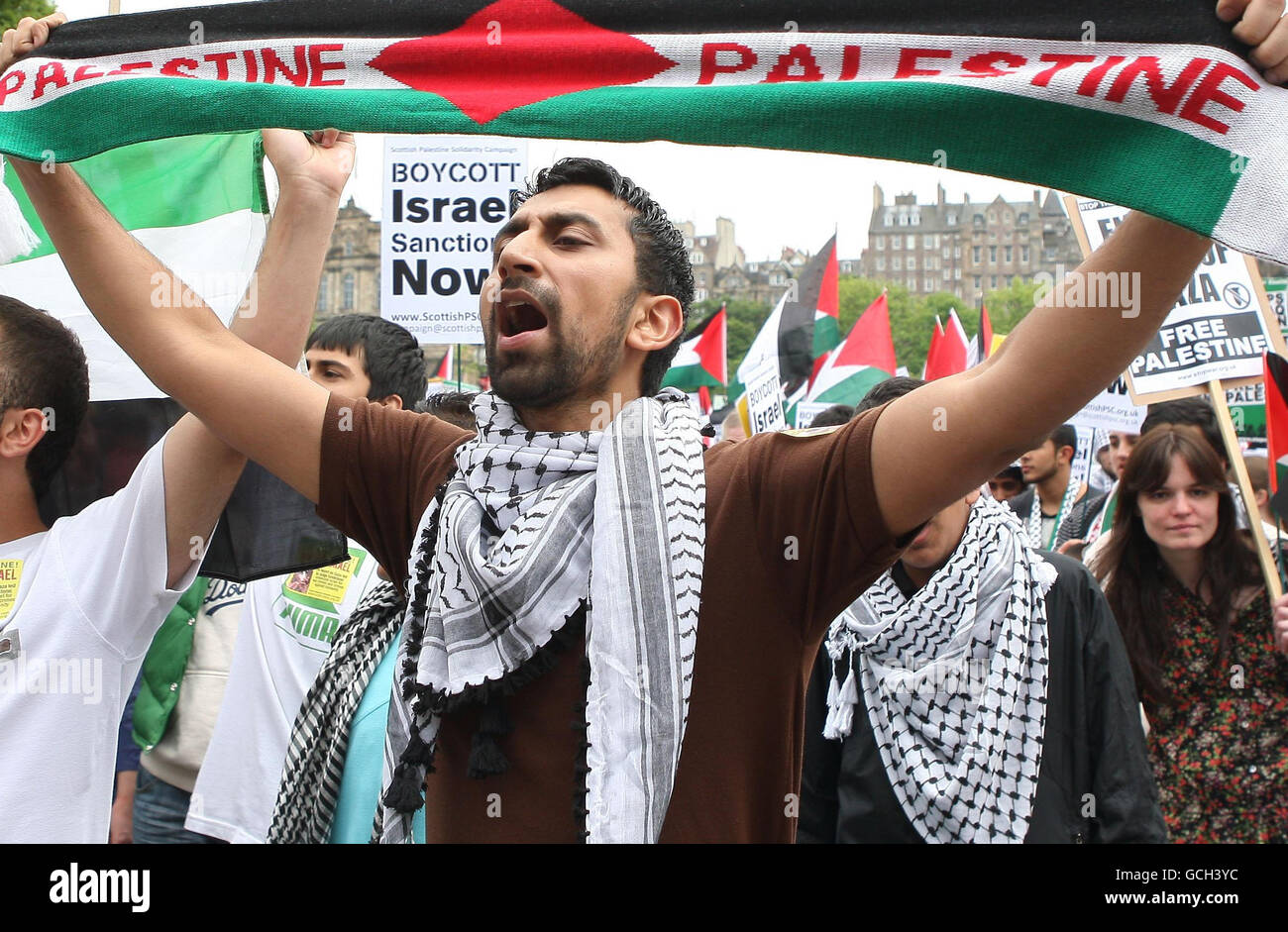 Gaza protests Stock Photo