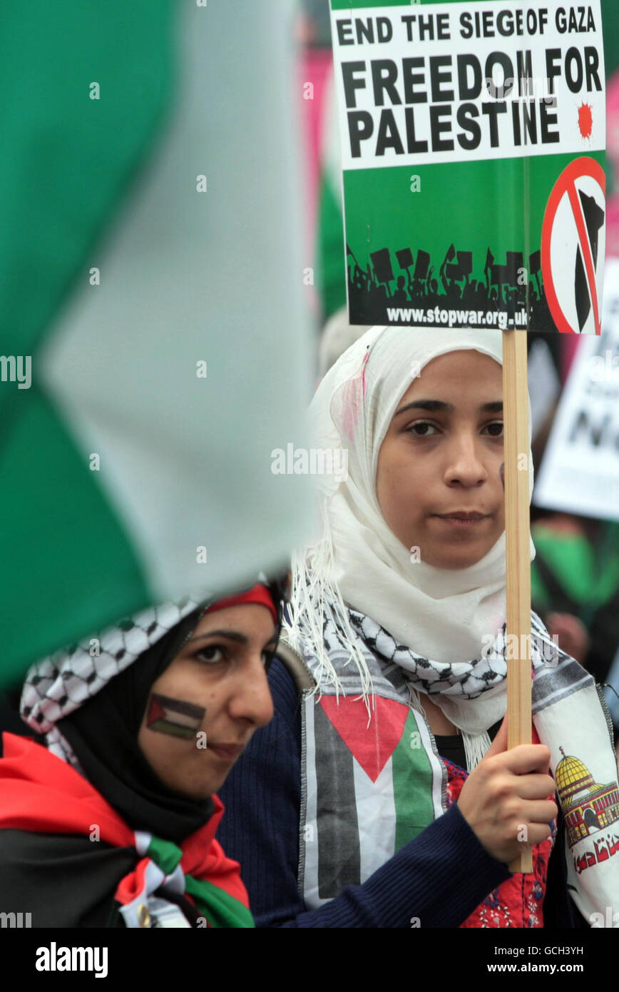Gaza protests Stock Photo