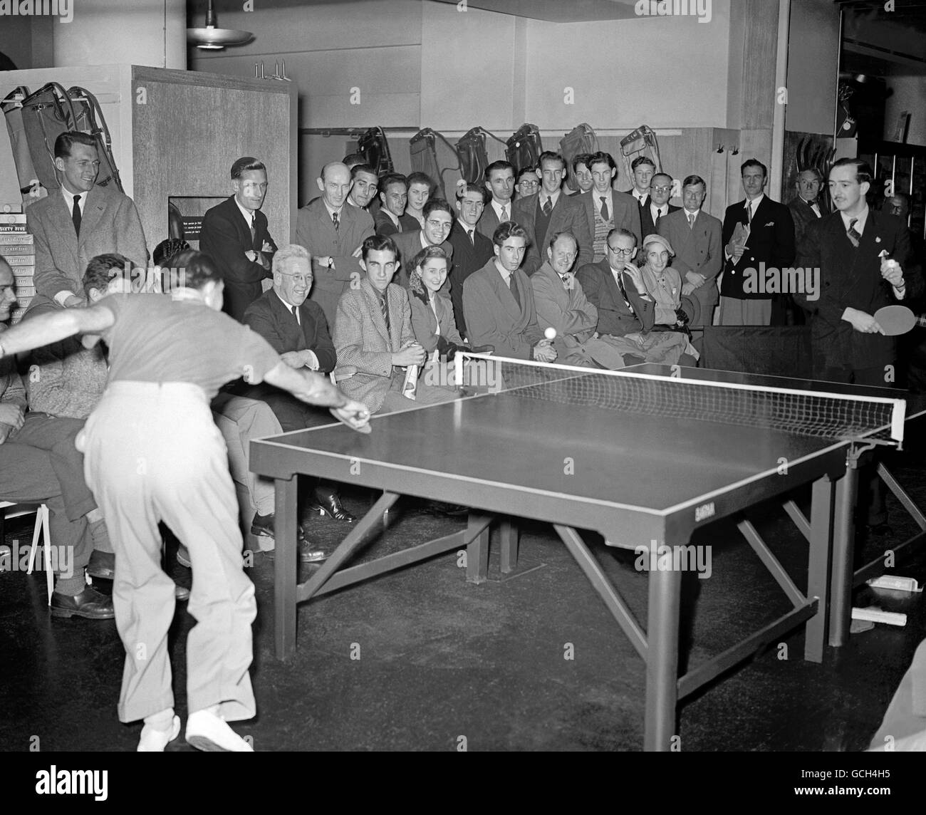 Table Tennis Exhibition match, Simpsons Ltd clothing retailers