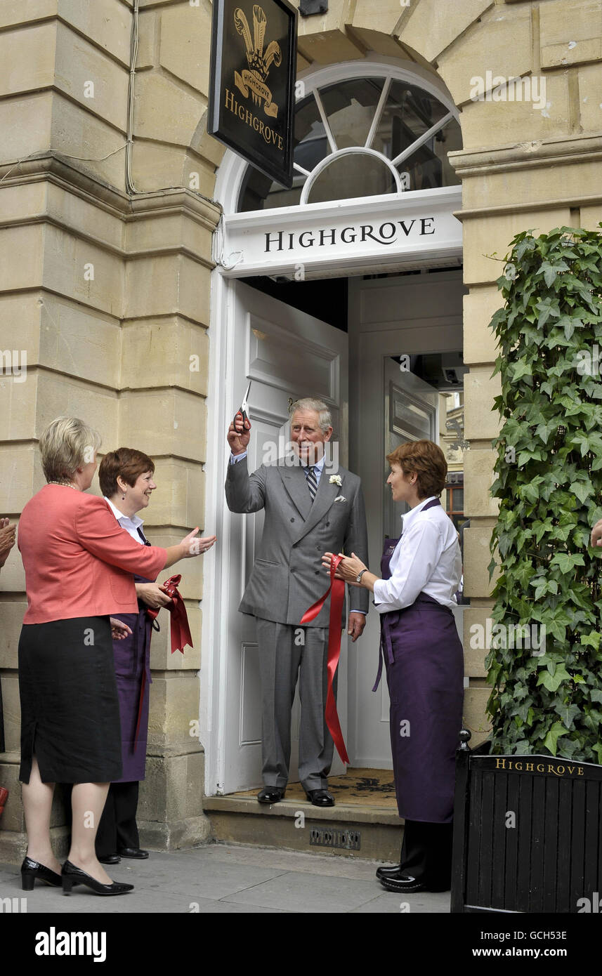 Prince Charles opens Highgrove shop in Bath Stock Photo Alamy