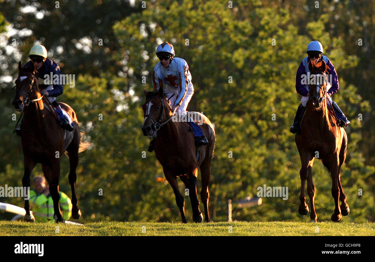 Horse racing races full length saddle 