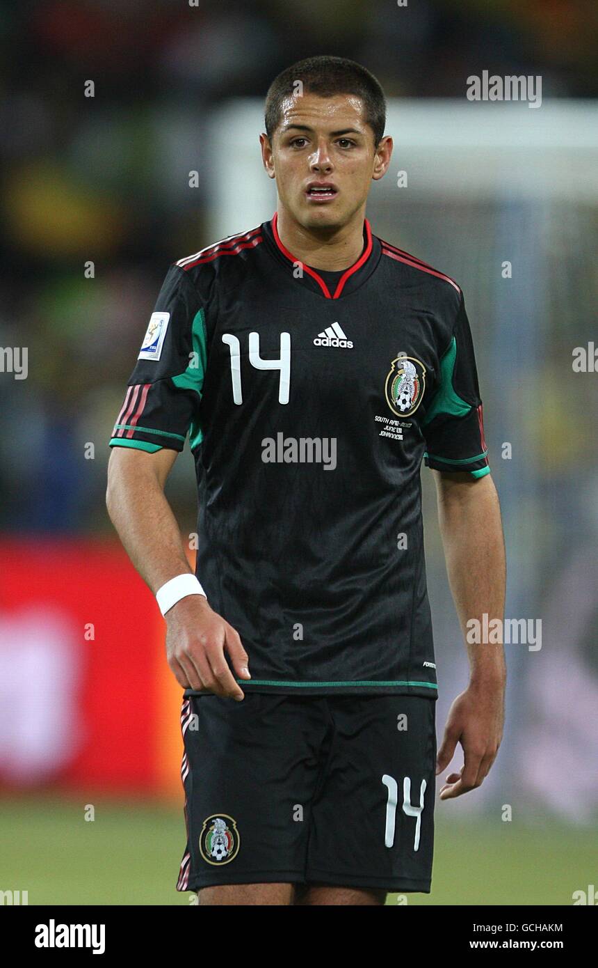 Soccer - 2010 FIFA World Cup South Africa - Group A - South Africa v Mexico - Soccer City Stadium. Javier Hernandez, Mexico Stock Photo