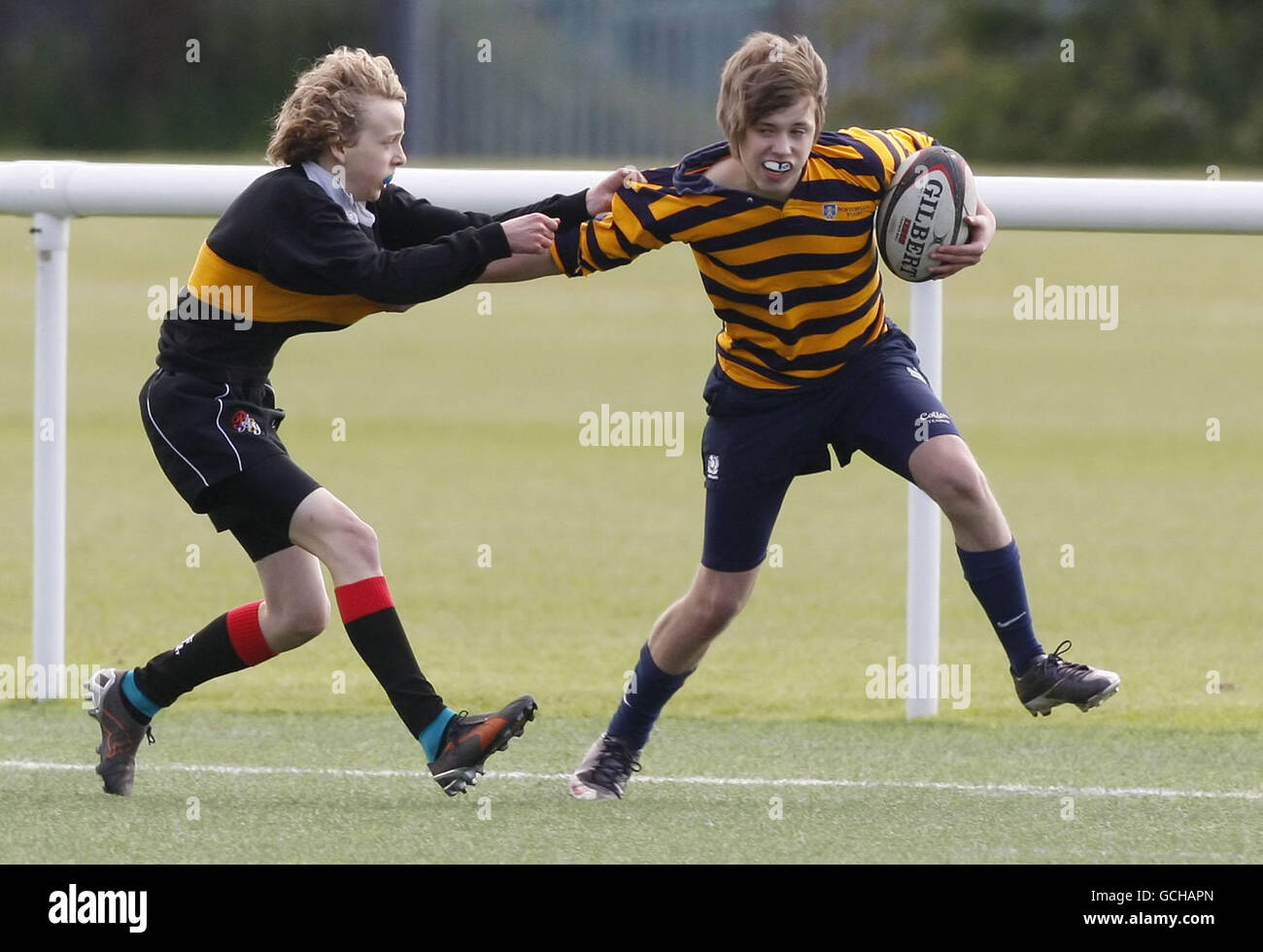General match action between Portobello (in stripes) and Trinity during