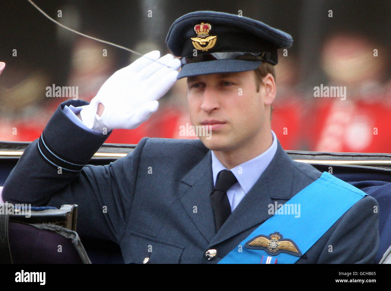 Prince William at the Trooping the Colour, the Queen's annual birthday parade, on Horse Guards