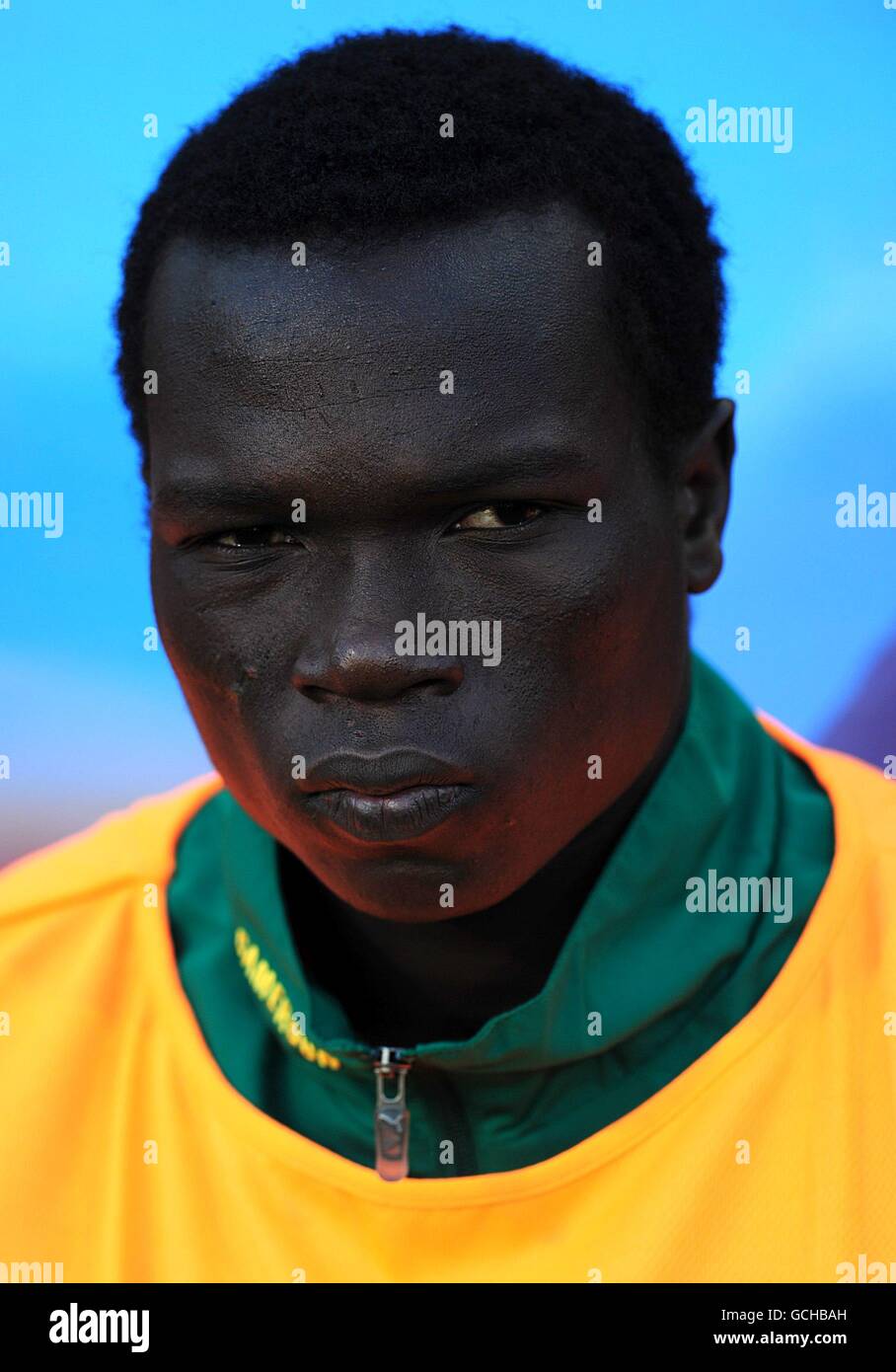 Soccer - 2010 FIFA World Cup South Africa - Group E - Japan v Cameroon - Free State Stadium. Vincent Aboubakar, Cameroon Stock Photo