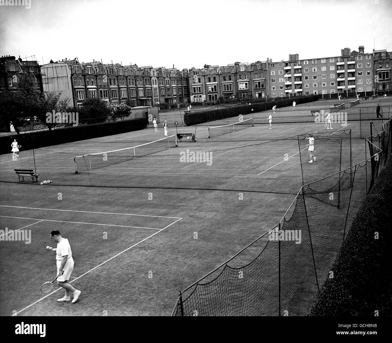 General view of courts at the queens club hires stock photography and
