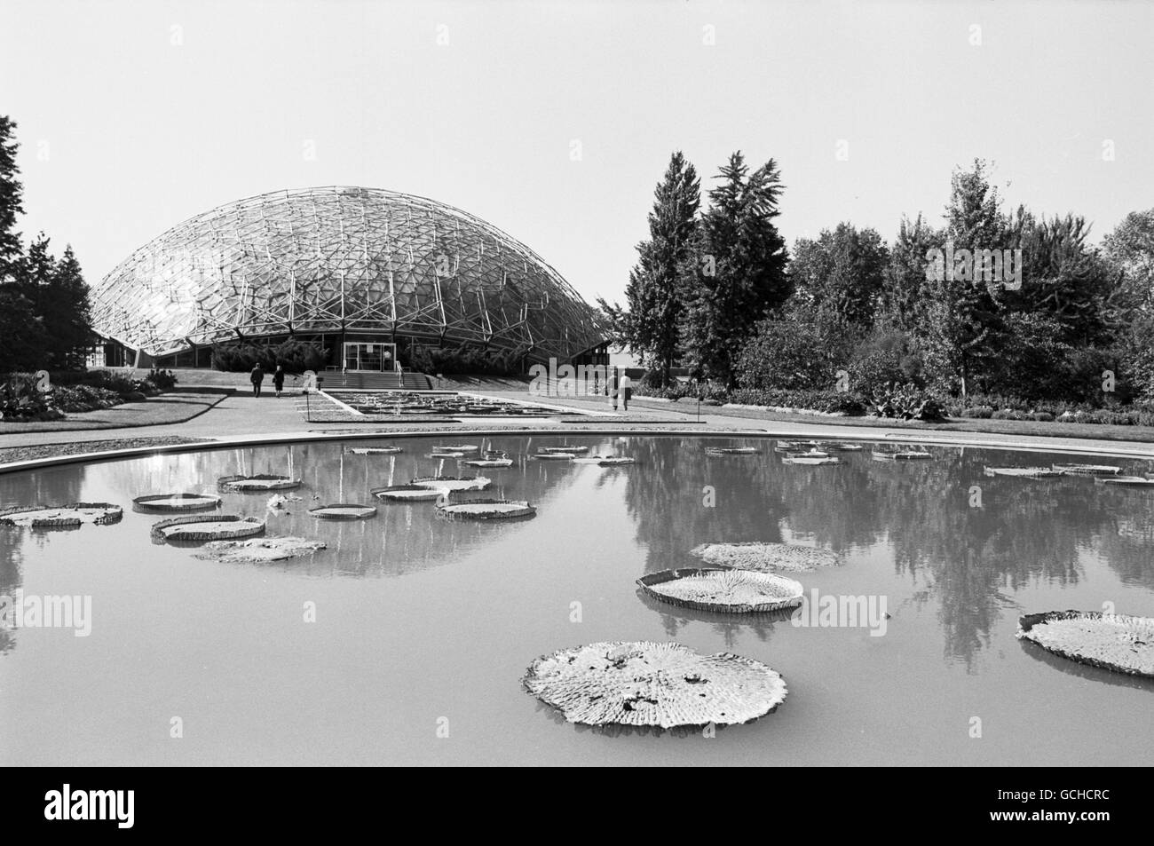 The Climatron greenhouse, Missouri Botanical Garden in St. Louis, shown