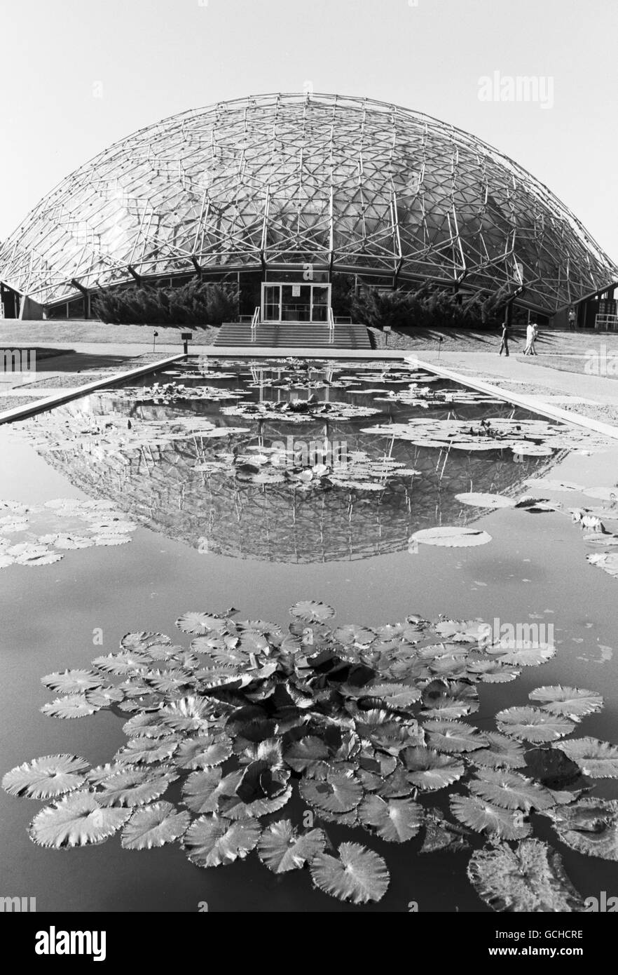 The Climatron greenhouse, Missouri Botanical Garden in St. Louis, shown here in 1964. Stock Photo