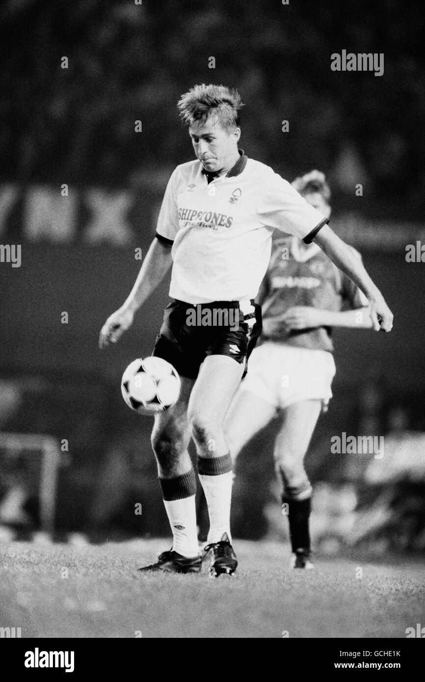FOOTBALL. LEE CHAPMAN. NOTTINGHAM FOREST. ACTION. B/W. Stock Photo