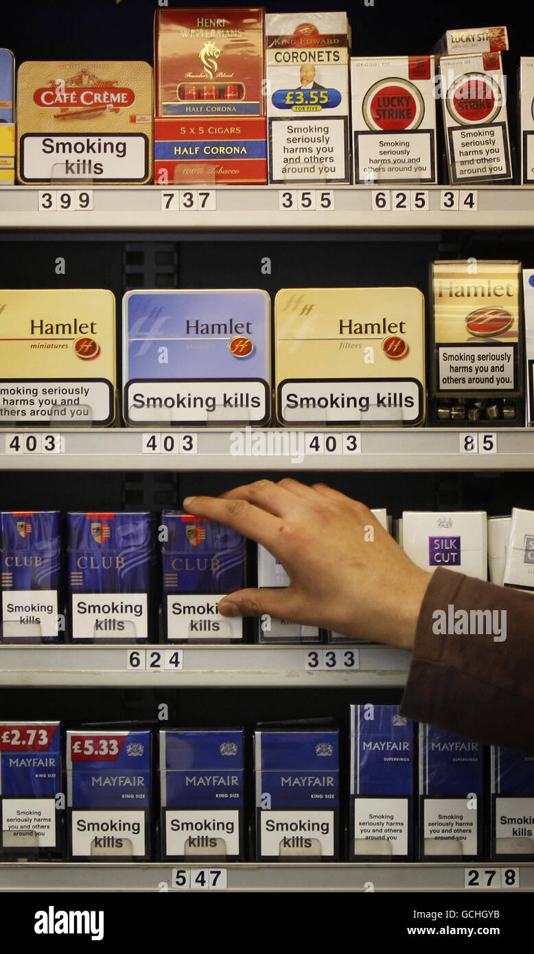 Tobacco giant wants display ban halted Stock Photo - Alamy