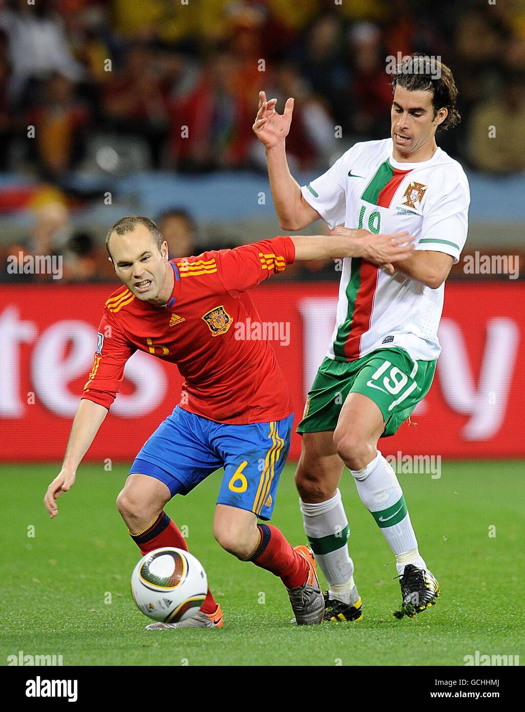 Soccer - 2010 FIFA World Cup South Africa - Round Of 16 - Spain v Portugal - Green Point Stadium Stock Photo