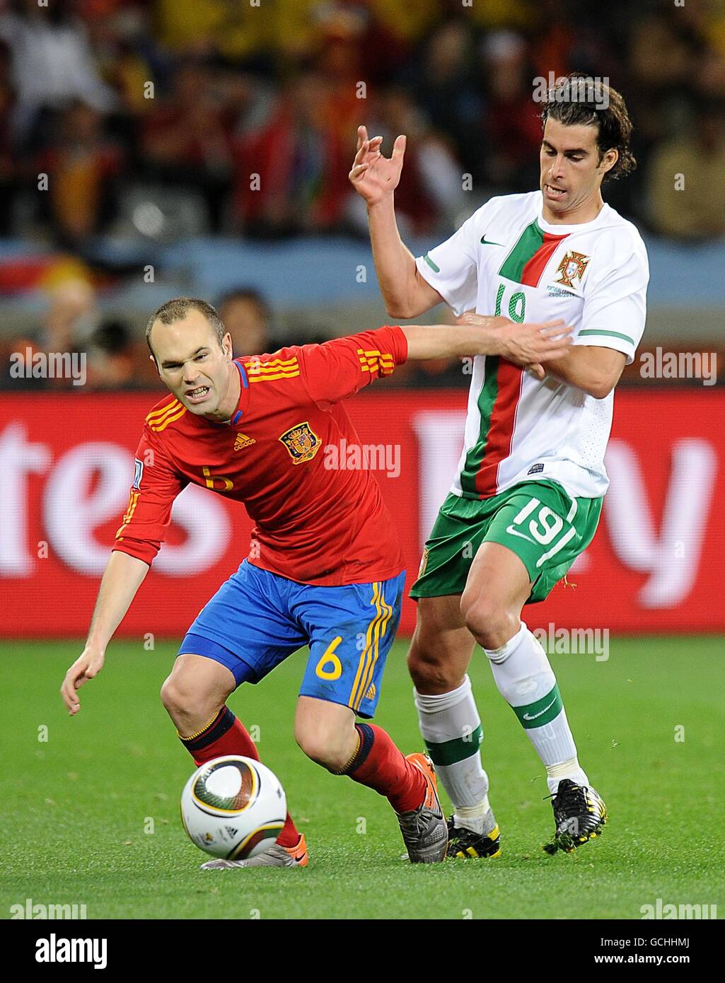 Soccer 2010 Fifa World Cup South Africa Round Of 16 Spain V Portugal Green Point Stadium Stock Photo Alamy