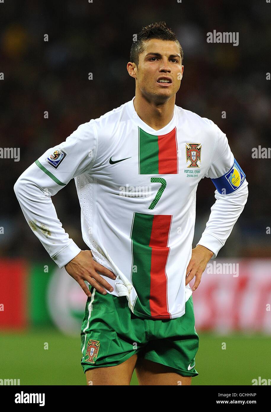 Portugal's Cristiano Ronaldo during the 2010 FIFA World Cup soccer match,  Group G, Ivory Coast vs Portugal at the Nelson Mandela Bay Stadium, in Port  Elisabeth, South Africa on June 15, 2010.
