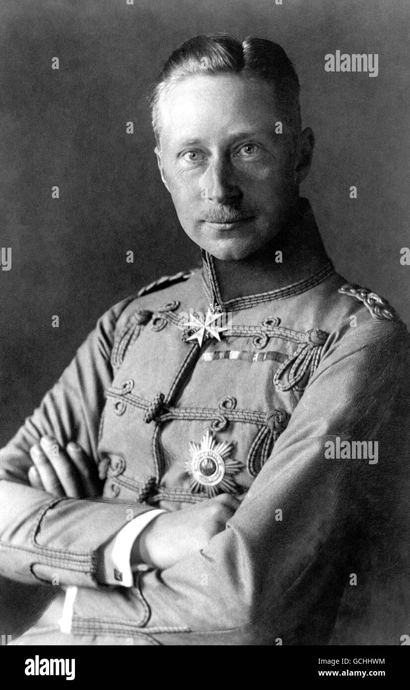 THE EX-CROWN PRINCE OF GERMANY, FREDERICK WILLIAM (1882-1951), WHO IS LIVING IN EXILE. 1920. Stock Photo