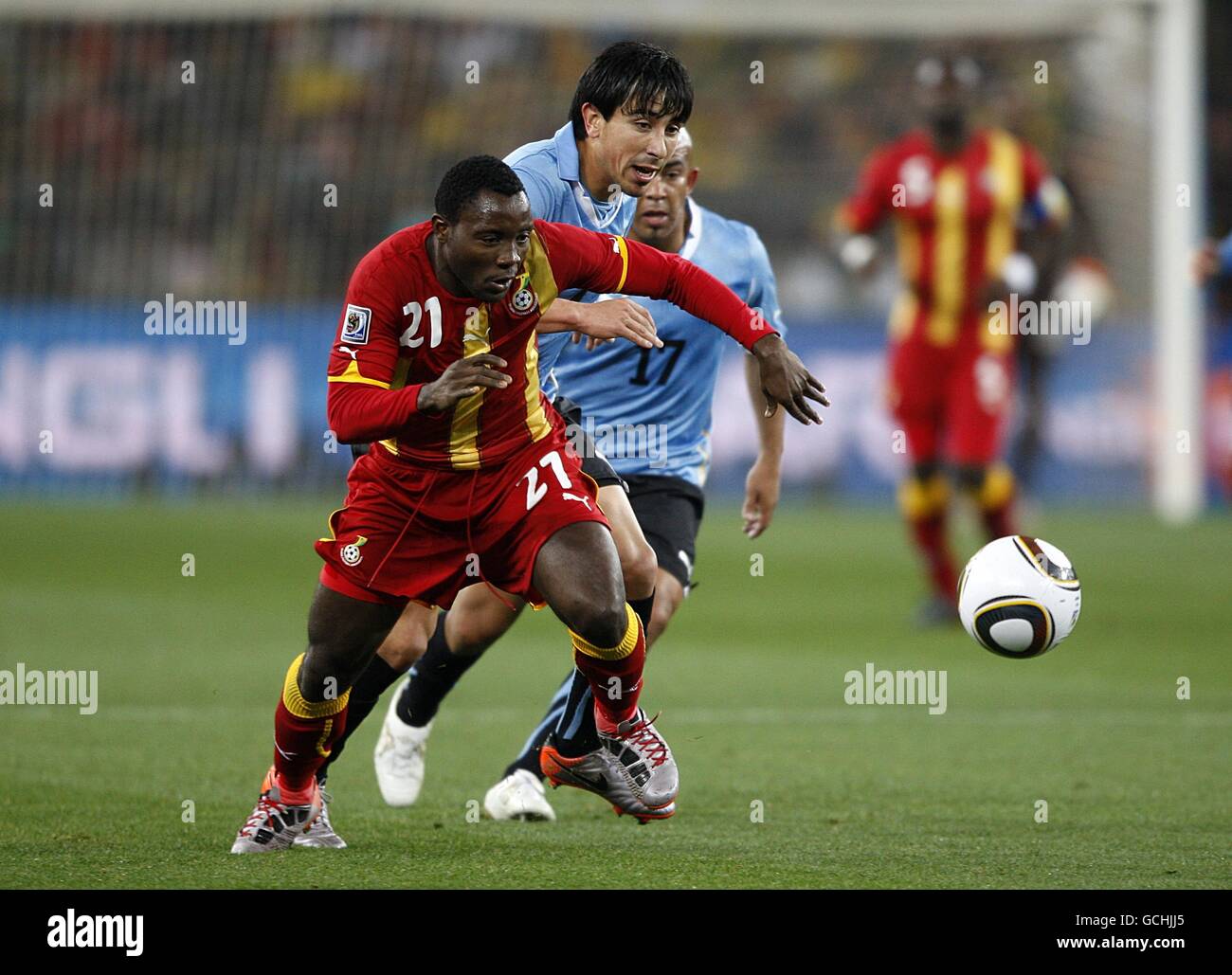 Soccer - 2010 FIFA World Cup South Africa - Quarter Final - Uruguay v Ghana - Soccer City Stadium Stock Photo
