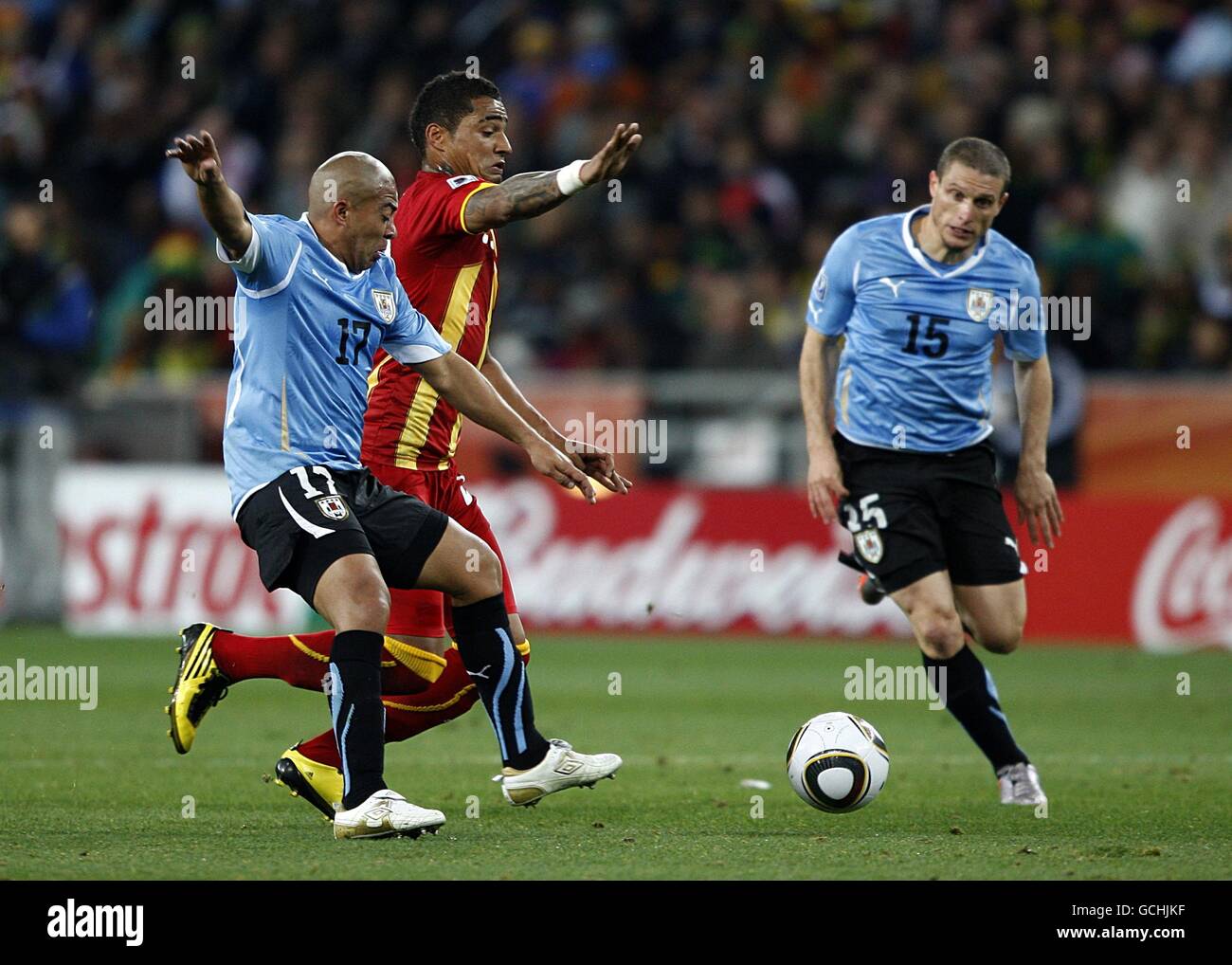 Soccer - 2010 FIFA World Cup South Africa - Quarter Final - Uruguay v Ghana - Soccer City Stadium Stock Photo