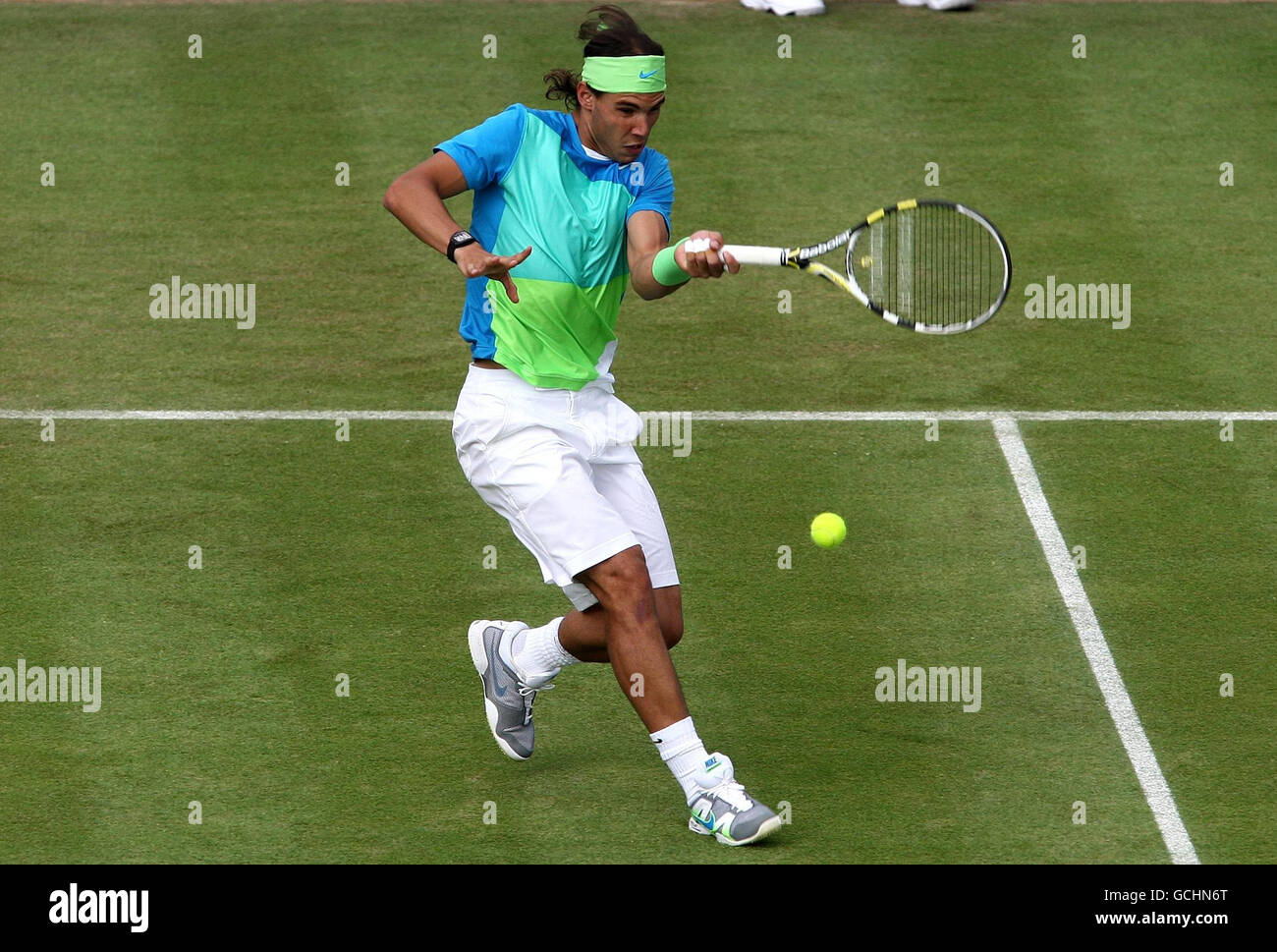 Spain's Rafael Nadal in action during the AEGON Championships at The Queen's Club, London. Stock Photo