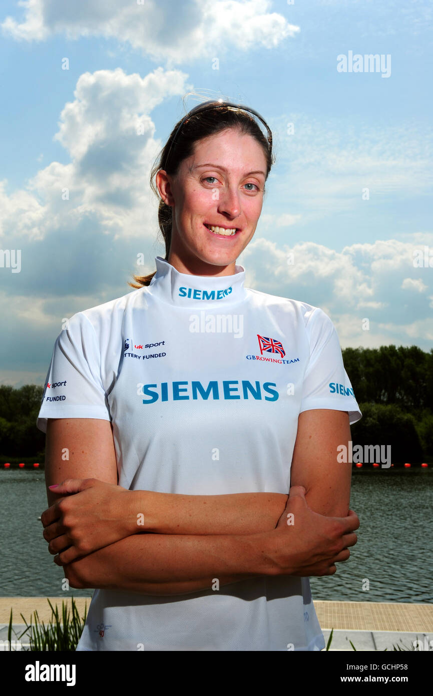 Alison Knowles at the GB Rowing squad announcement at the Redgrave Pinsent Rowing Lake, Caversham. Stock Photo