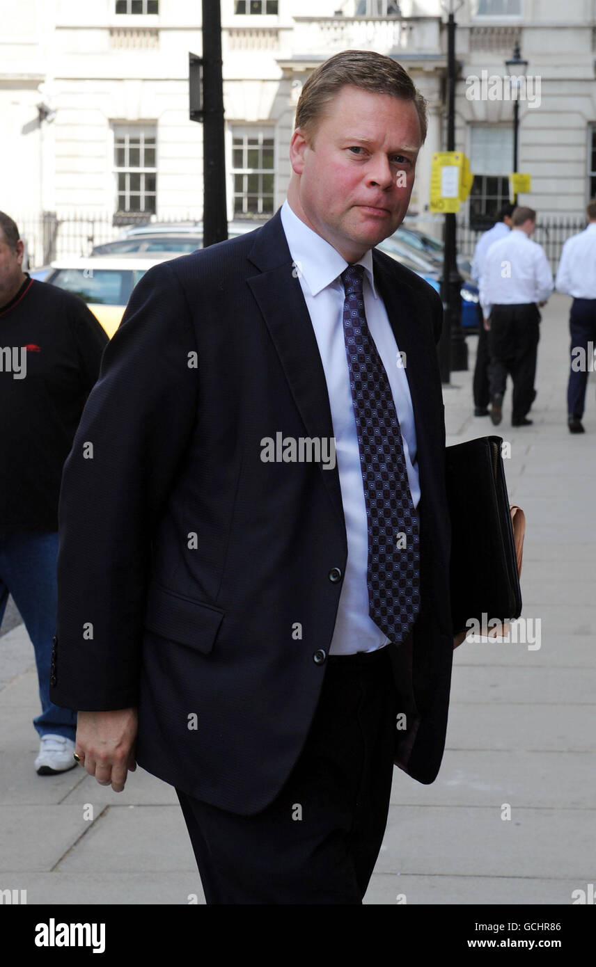 Iain Conn, Refining and Marketing Chief Executive with BP arrives at the London offices of the the oil company for a board meeting. Stock Photo