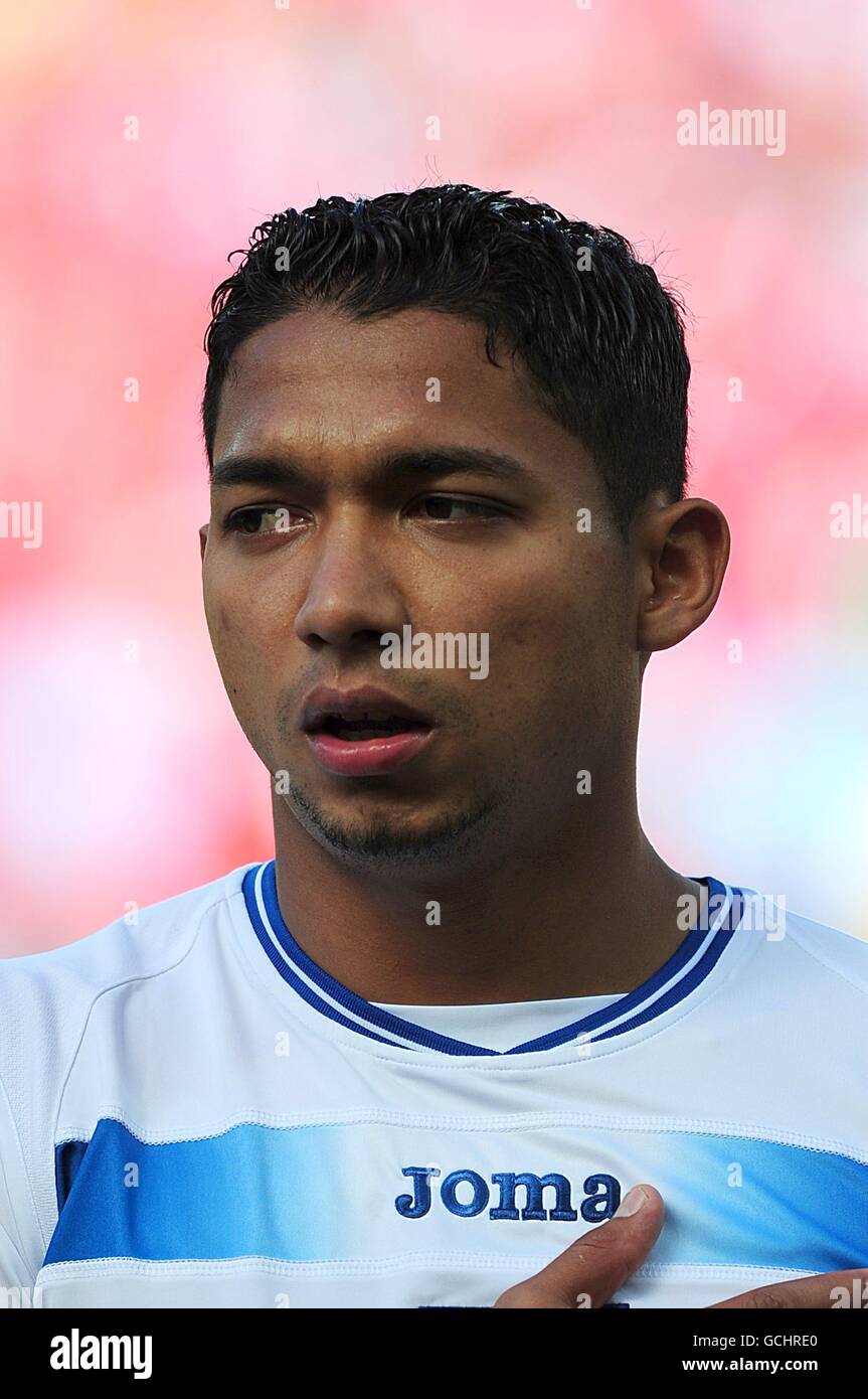 Soccer - 2010 FIFA World Cup South Africa - Group H - Honduras v Chile - Mbombela Stadium. Emilio Izaguirre, Hondouras Stock Photo