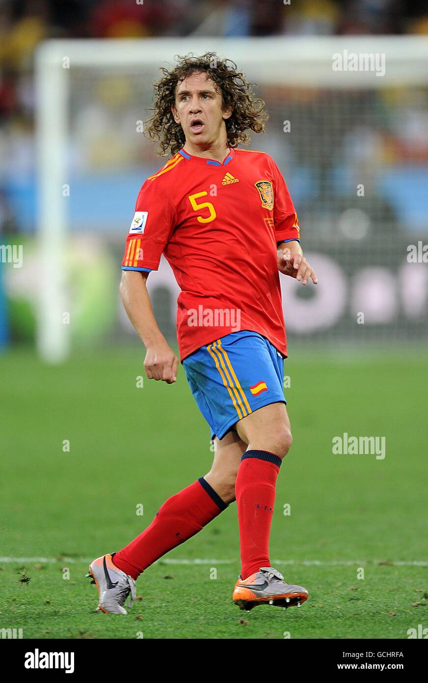 Soccer - 2010 FIFA World Cup South Africa - Group H - Switzerland v Spain - Durban Stadium. Carles Puyol, Spain Stock Photo