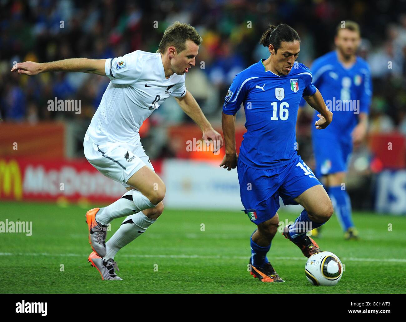 Soccer - 2010 FIFA World Cup South Africa - Group F - Italy v New Zealand - Mbomela Stadium Stock Photo