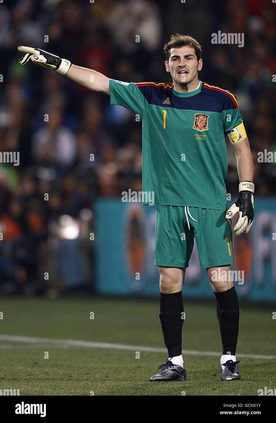 Soccer - 2010 FIFA World Cup South Africa - Group H - Spain v Honduras - Ellis Park. Iker Casillas, Spain goalkeeper Stock Photo