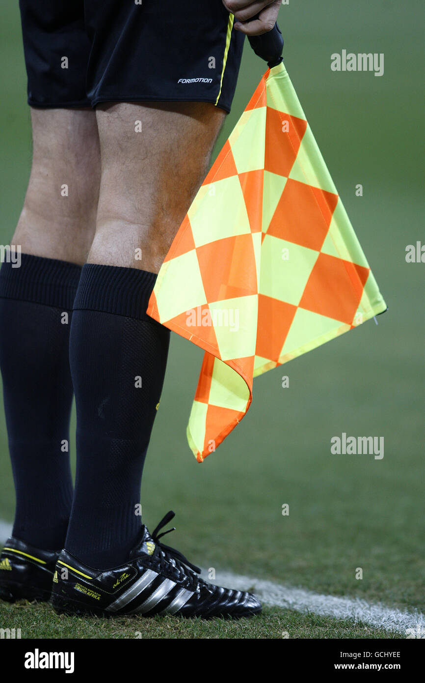 Referees assistant with flag hires stock photography and images Alamy