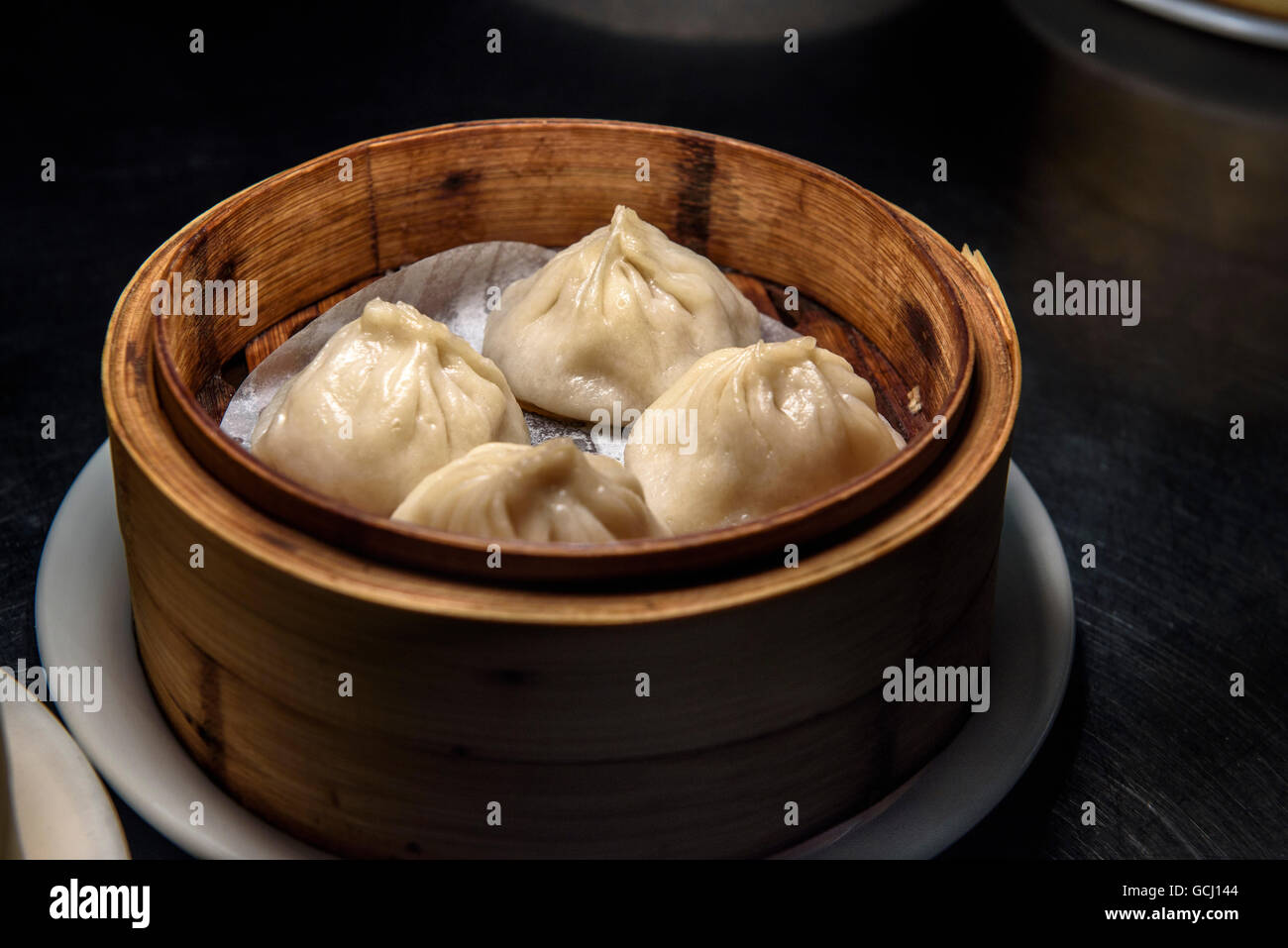 Dim Sum Starter Baozi Steamed Dumplings In Restaurant Dim Sum