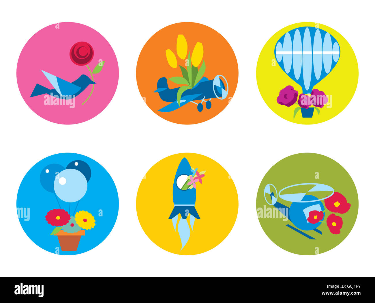 Flower delivery service Stock Photo Alamy