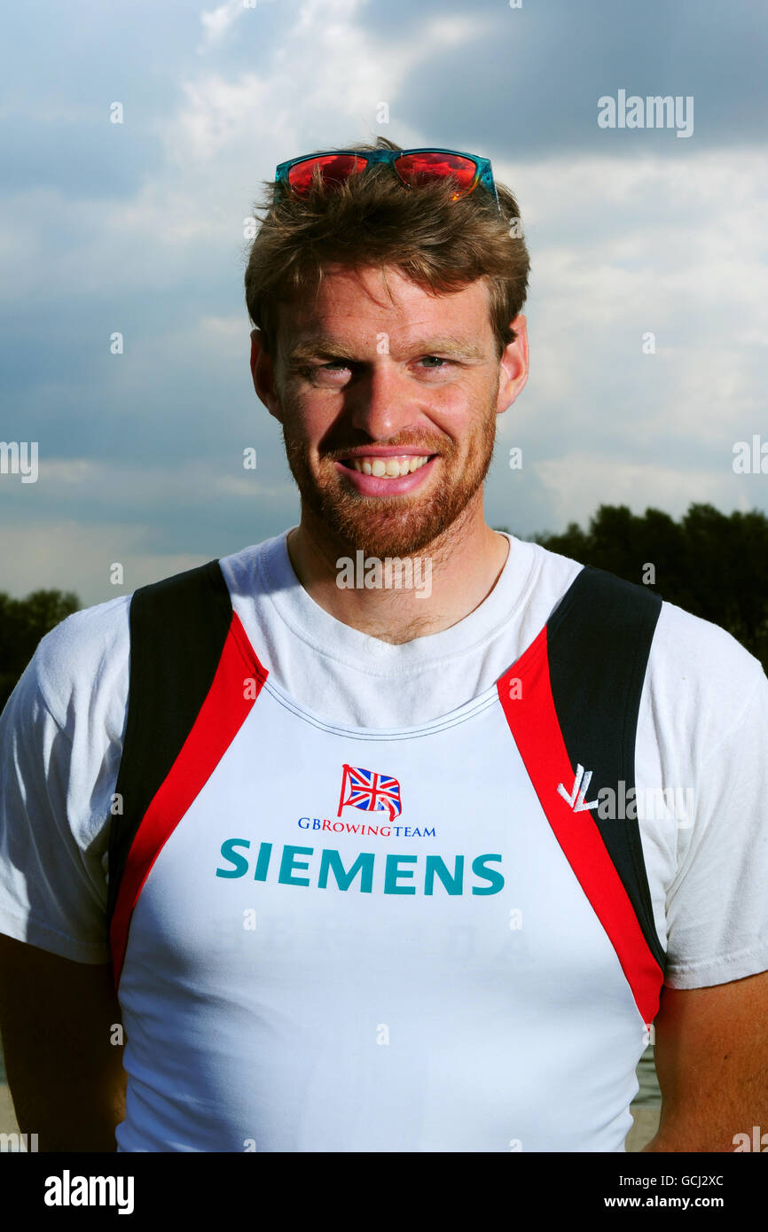 Alan Campbell at the GB Rowing squad announcement at the Redgrave Pinsent Rowing Lake, Caversham. Stock Photo