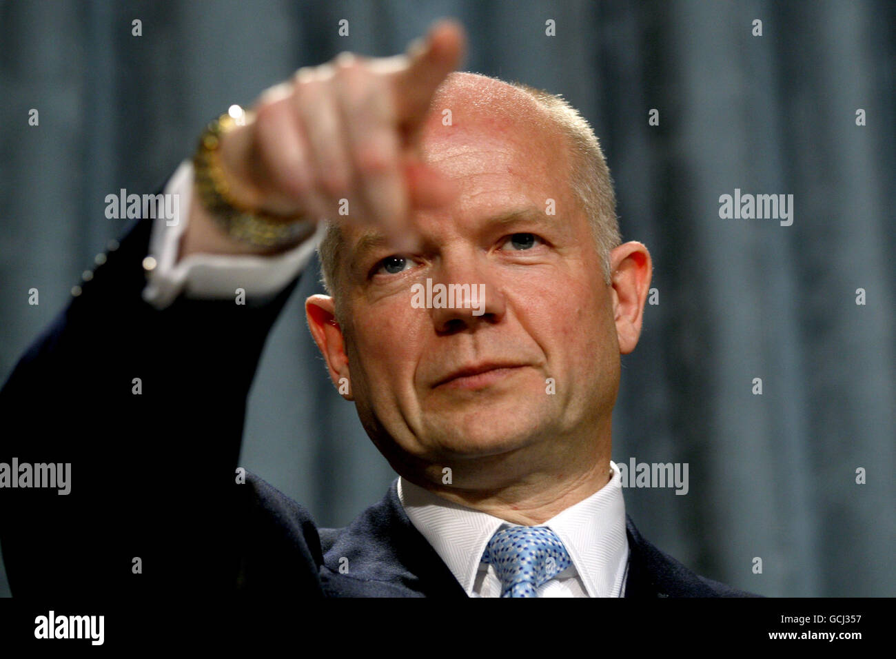 Foreign Secretary William Hague delivers his first foreign policy speech at the Foreign and Commonwealth Office in London. Stock Photo