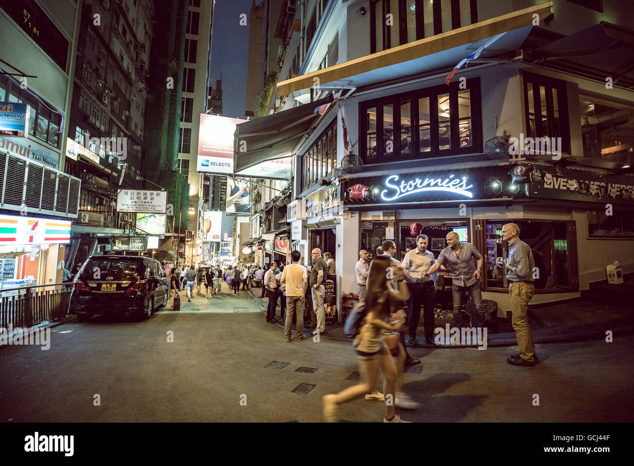People going to Lan Kwai Fong after work Stock Photo Alamy