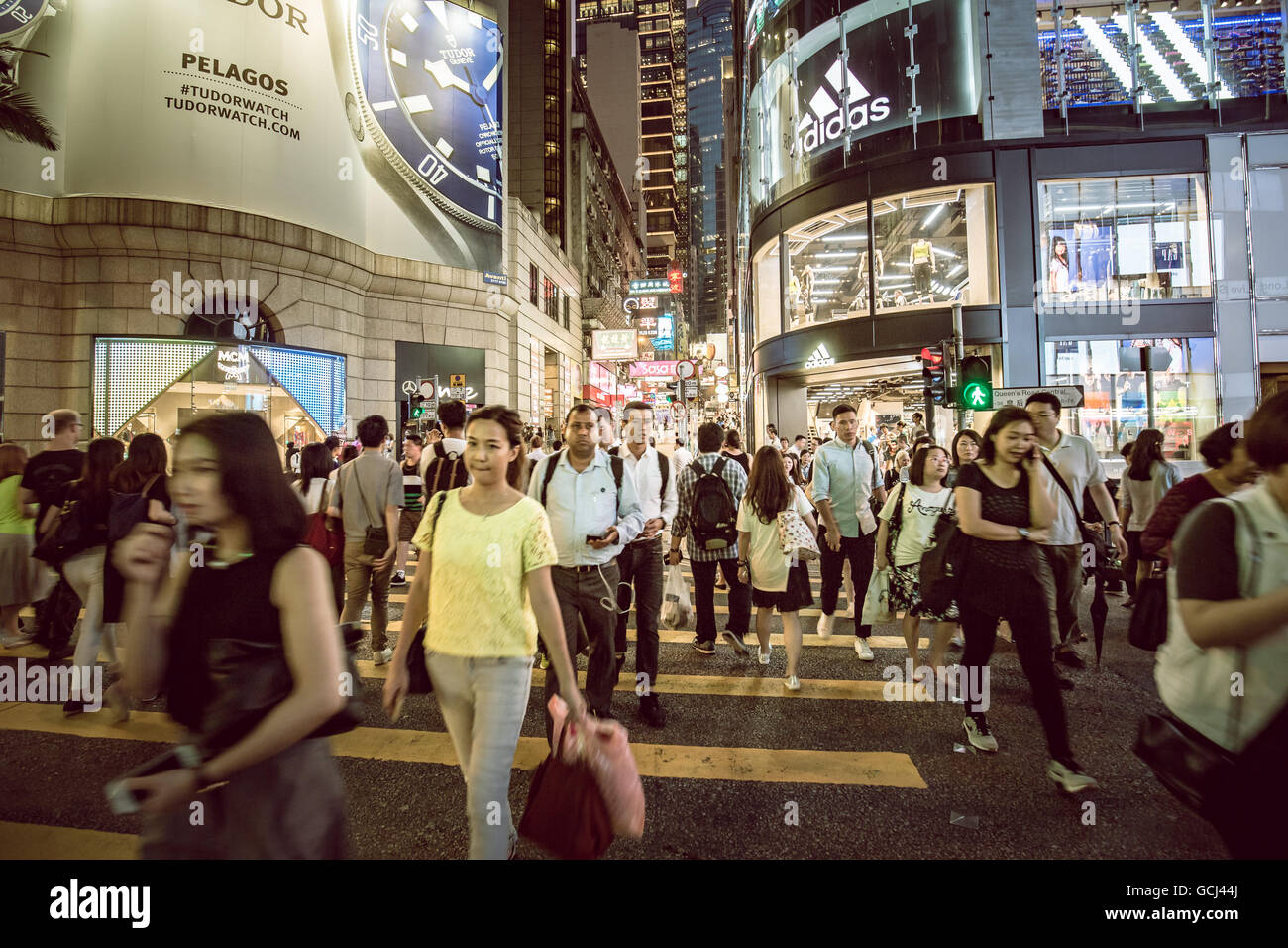 People going to Lan Kwai Fong after work Stock Photo Alamy