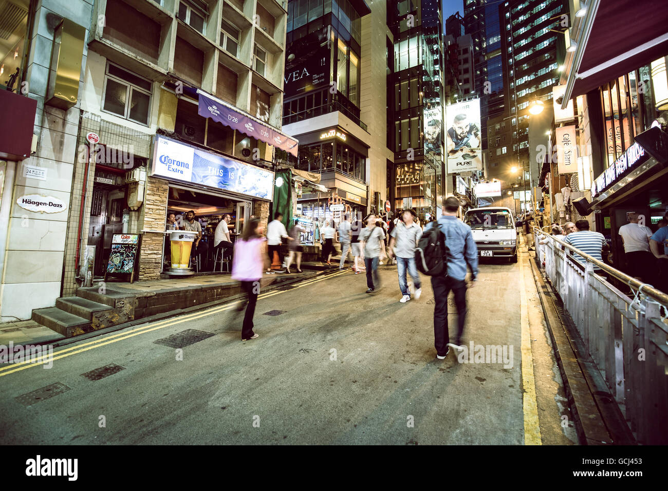 People going to Lan Kwai Fong after work Stock Photo Alamy