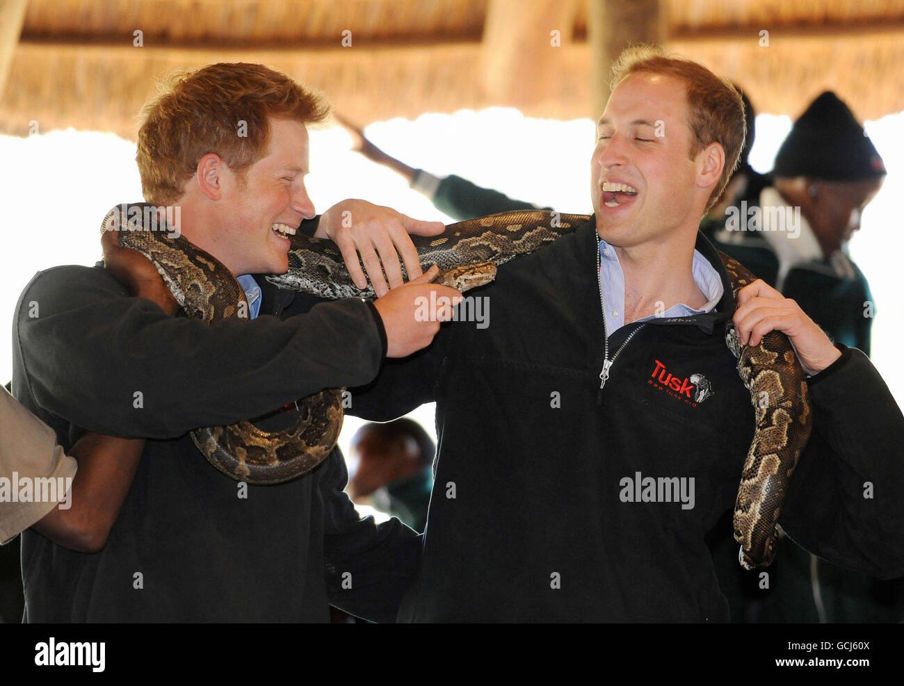 Royalty - Prince William and Prince Harry Visit Africa - Mokolodi Nature Reserve, Botswana Stock Photo