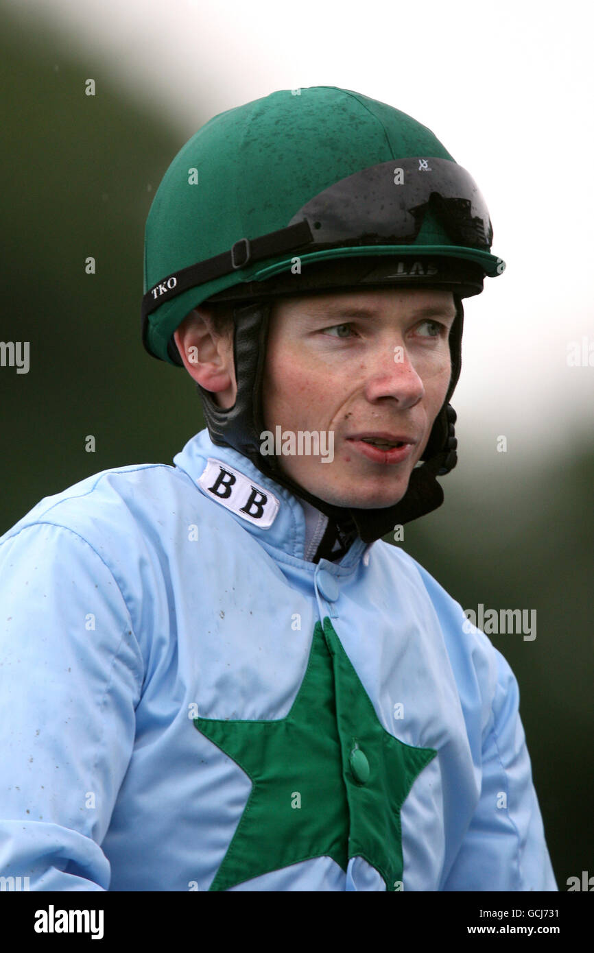 Jockey Jamie Spencer after his win on Crunched in the Doncaster Free