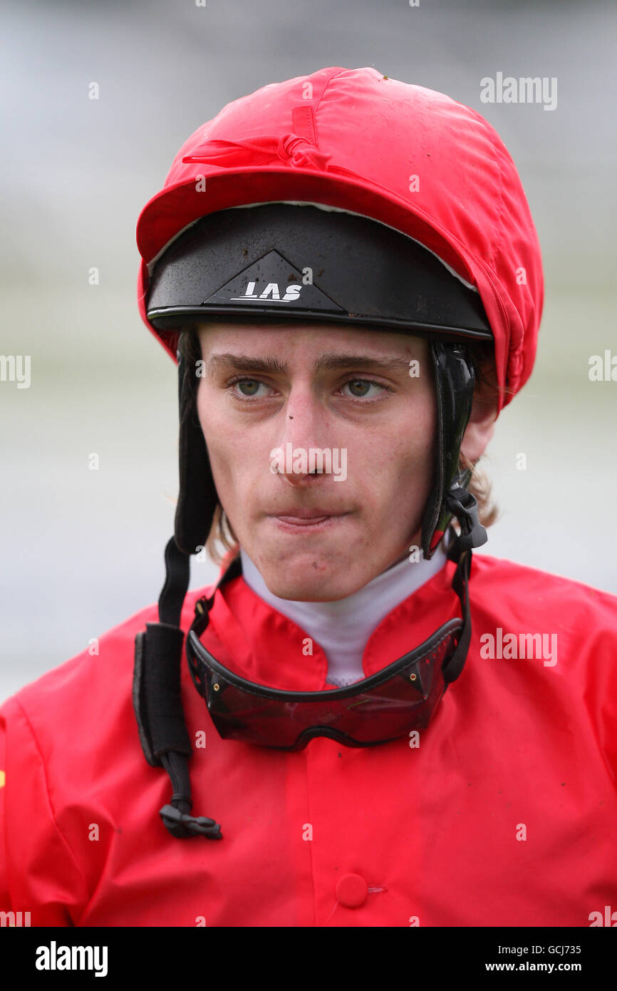 Jockey Adam Kirby after his ride on New Leyf in the Big John At Breakfast Handicap Stock Photo