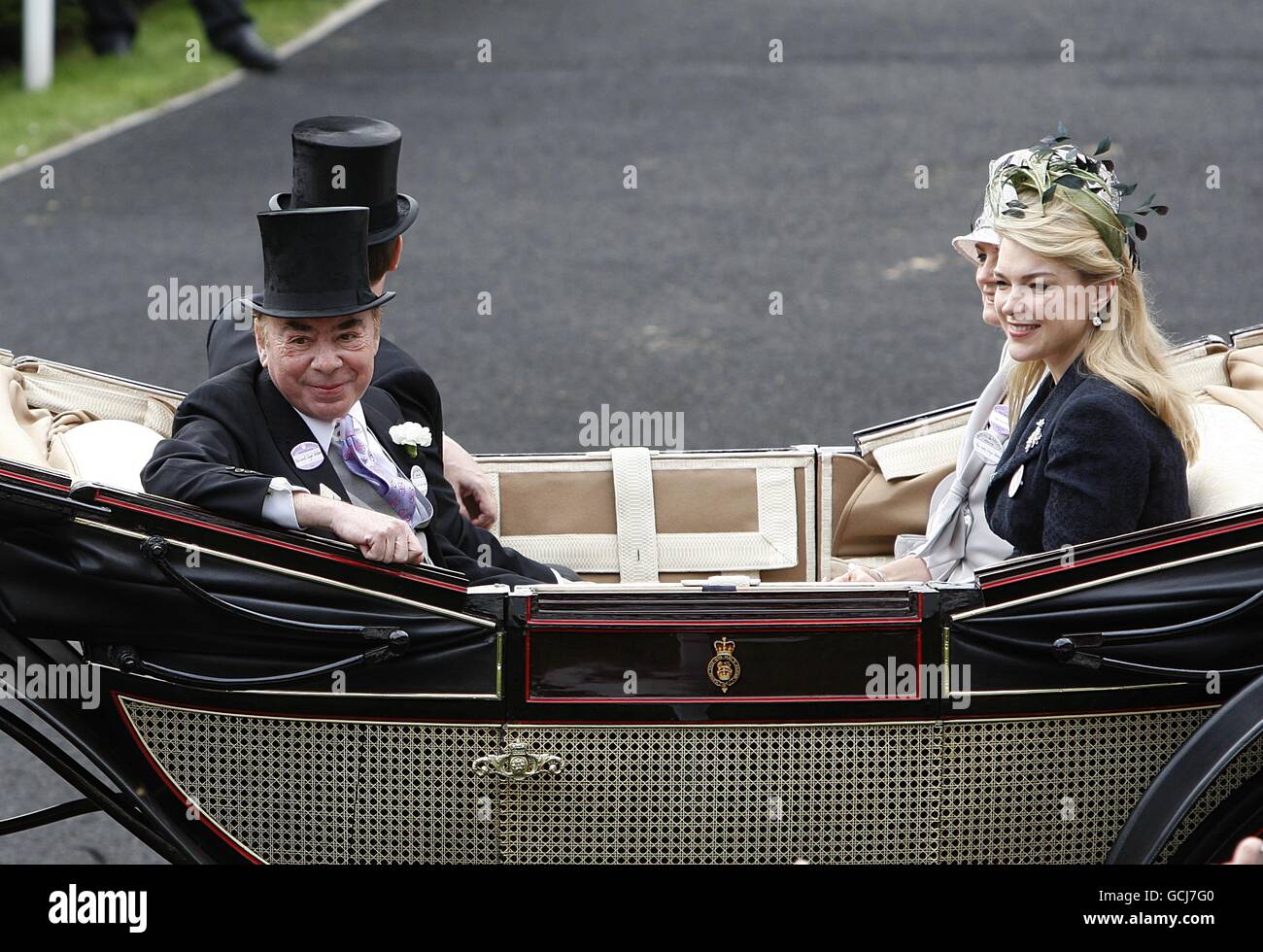 Sir andrew lloyd webber arrives at royal ascot hi-res stock photography