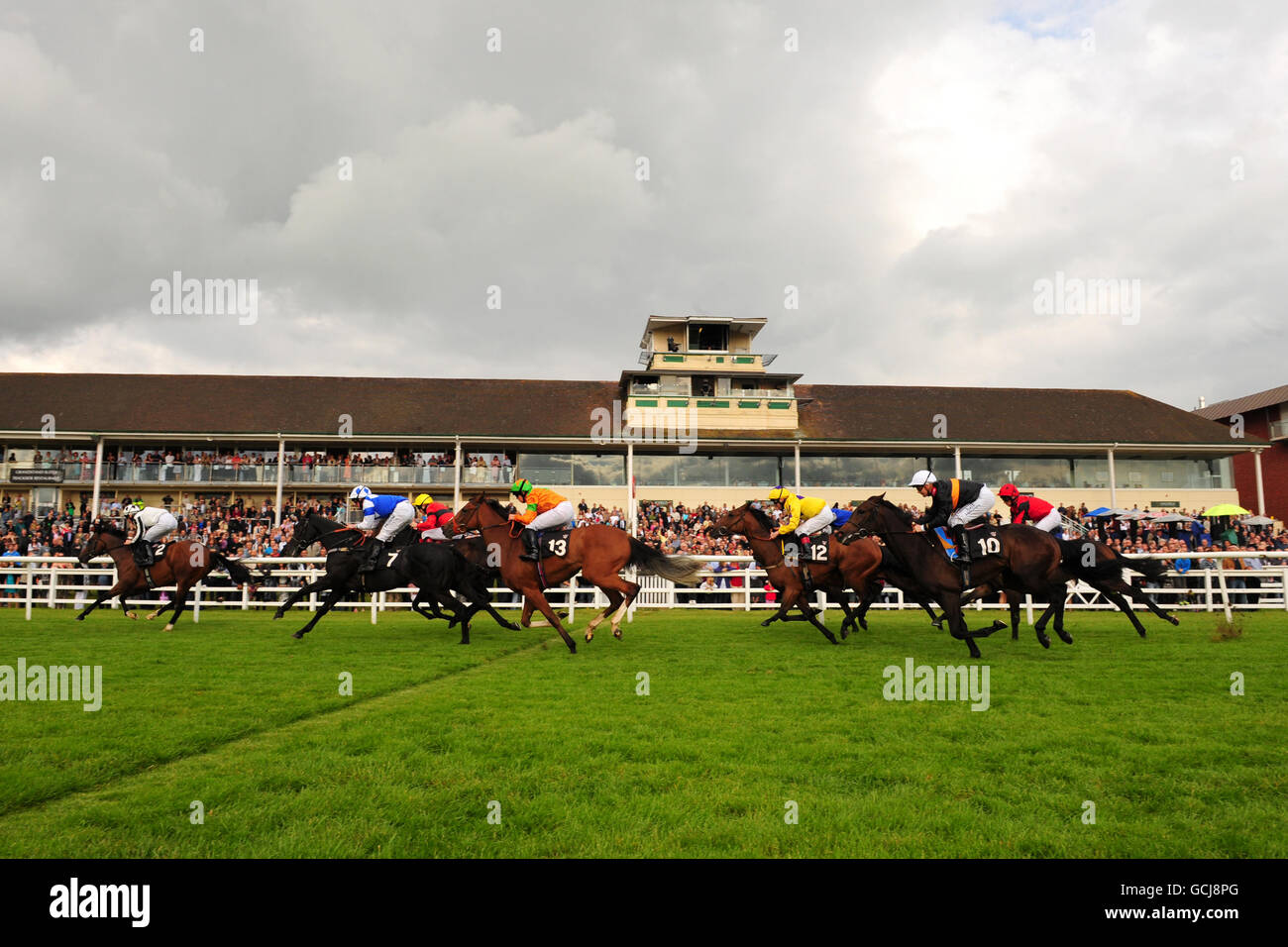 Runners and Riders in the Edenbridge Maiden Auction Stakes make their