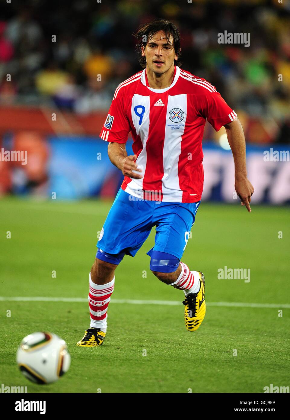 Paraguay's Roque Santa Cruz during the 2010 FIFA World Cup South Africa 1/8  of final Soccer match, Paraguay vs Japan at Loftus Versfeld football  stadium in Pretoria, South Africa on June 29