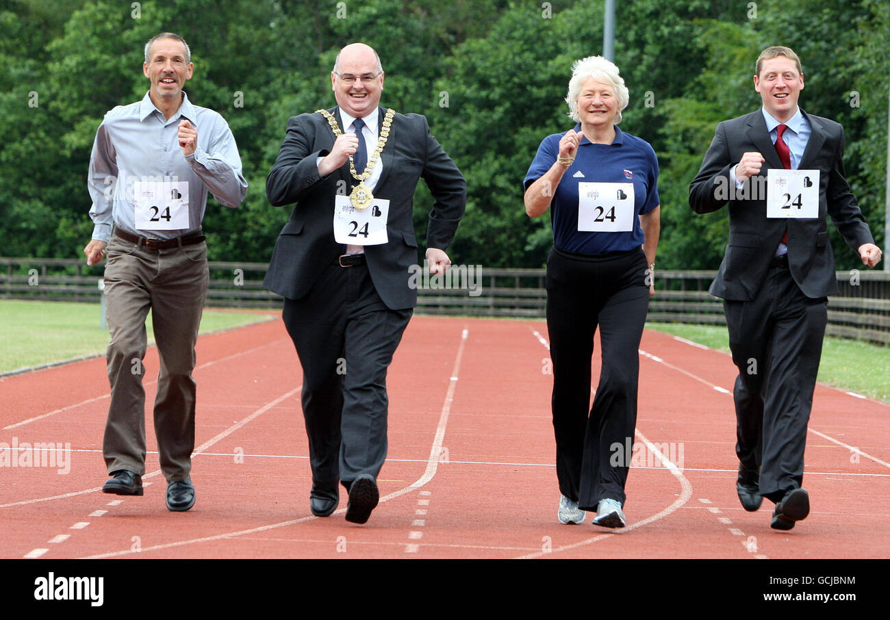 Dame Mary Peters (second right) helps launch the Energia Belfast 24