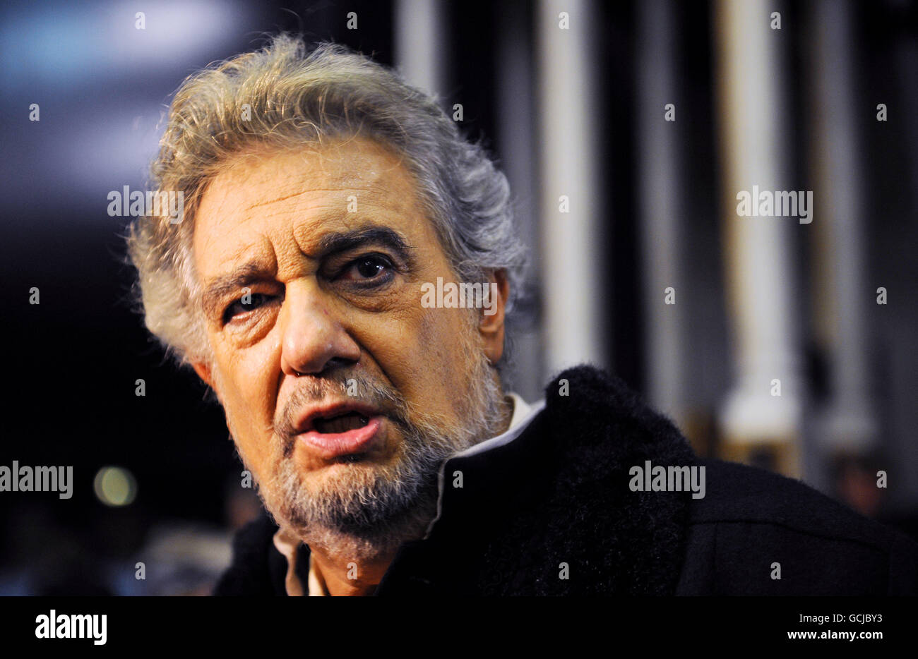 Placido Domingo backstage after, after performing in Verdi's Simon Boccanegra at the Royal Opera House in London - his 225th performance at the famous venue. The Spanish tenor sung in barritone, as demanded by the role. PRESS ASSOCIATION Photo. Picture date: Tuesday June 29, 2010. Photo credit should read: Fiona Hanson/PA Wire Stock Photo