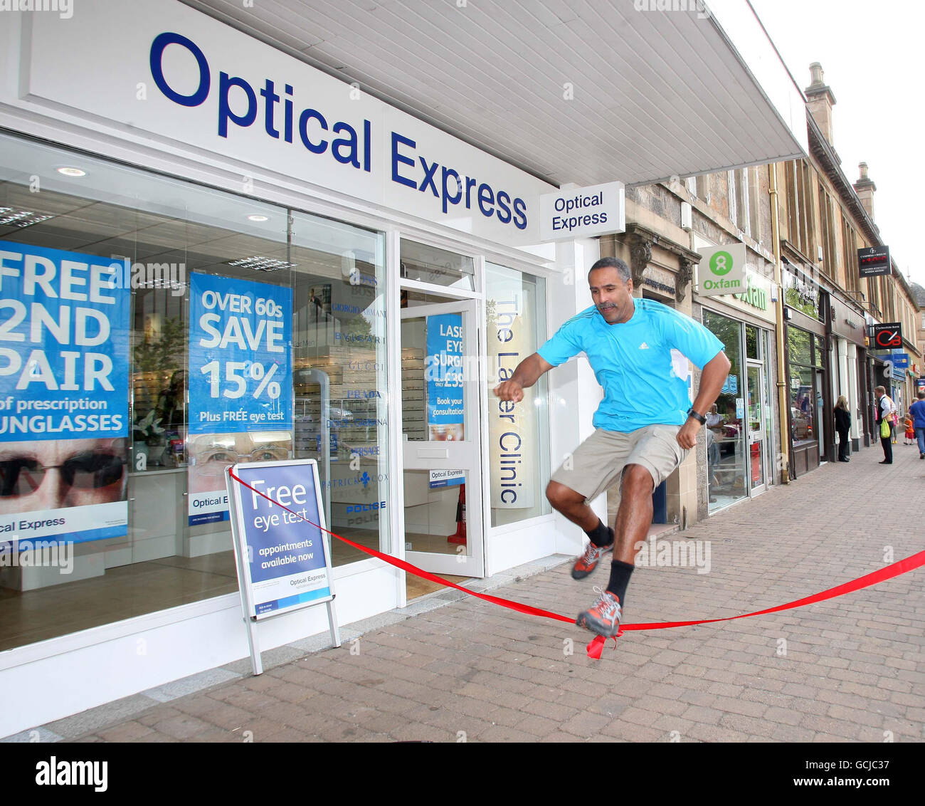 News Daley Thompson Opens Optical Express Bearsden. Former Olympian