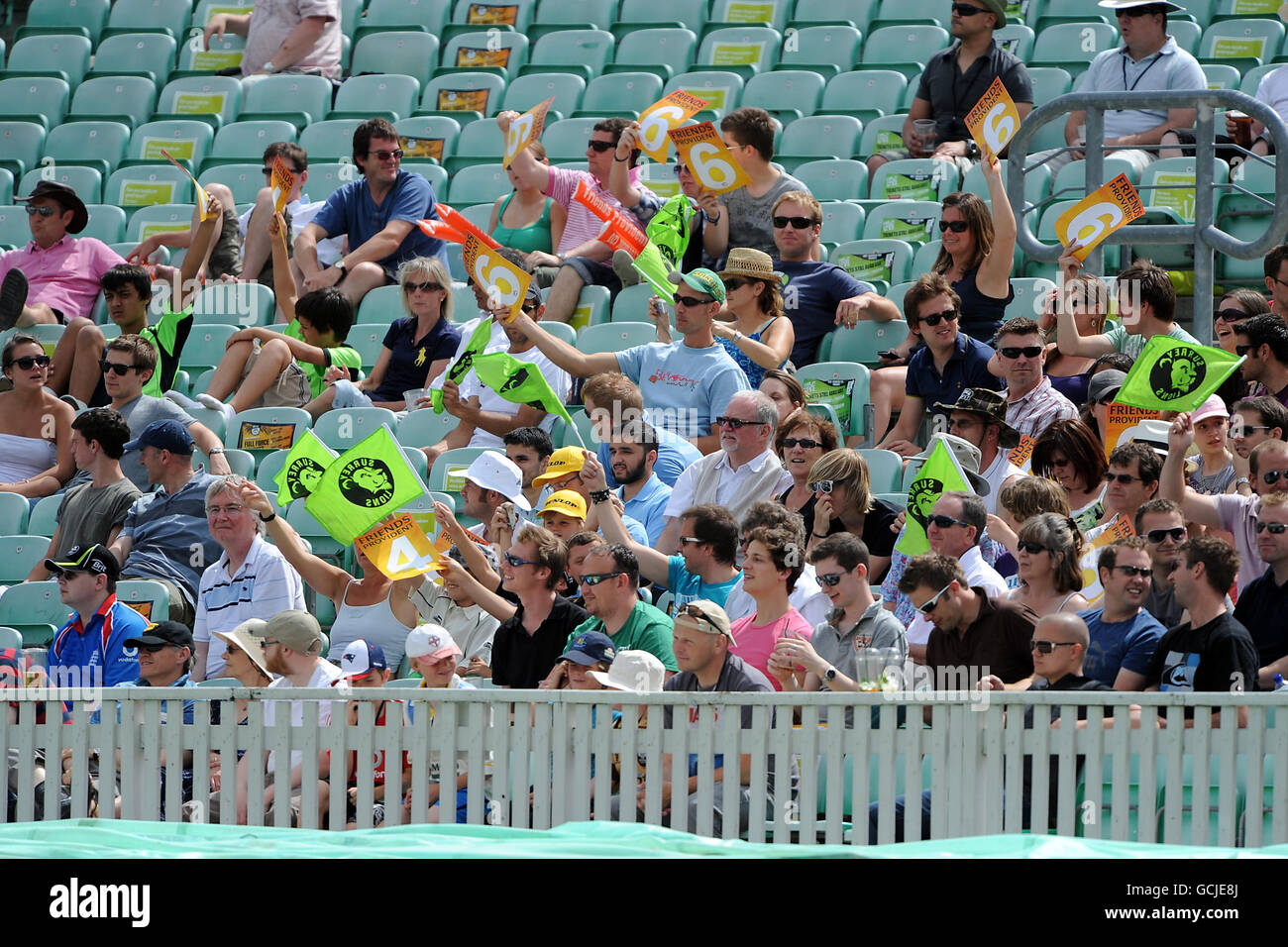 Fans show their support, in the stands during the match Stock Photo - Alamy