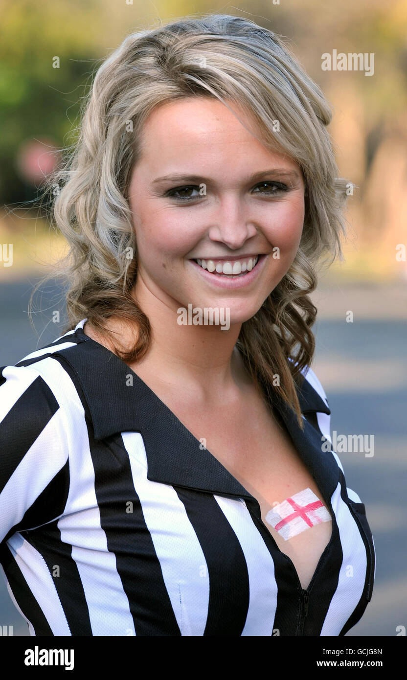 England Fan Kirsy McDonald in Rustenburg, South Africa Stock Photo - Alamy