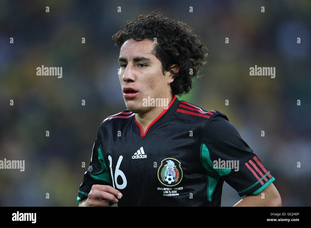 Soccer - 2010 FIFA World Cup South Africa - Group A - South Africa v Mexico - Soccer City Stadium. Andres Guardado, Mexico Stock Photo