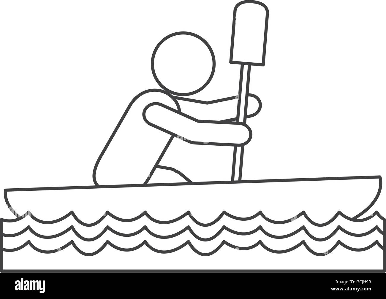 rowing person pictogram icon Stock Vector Image & Art - Alamy