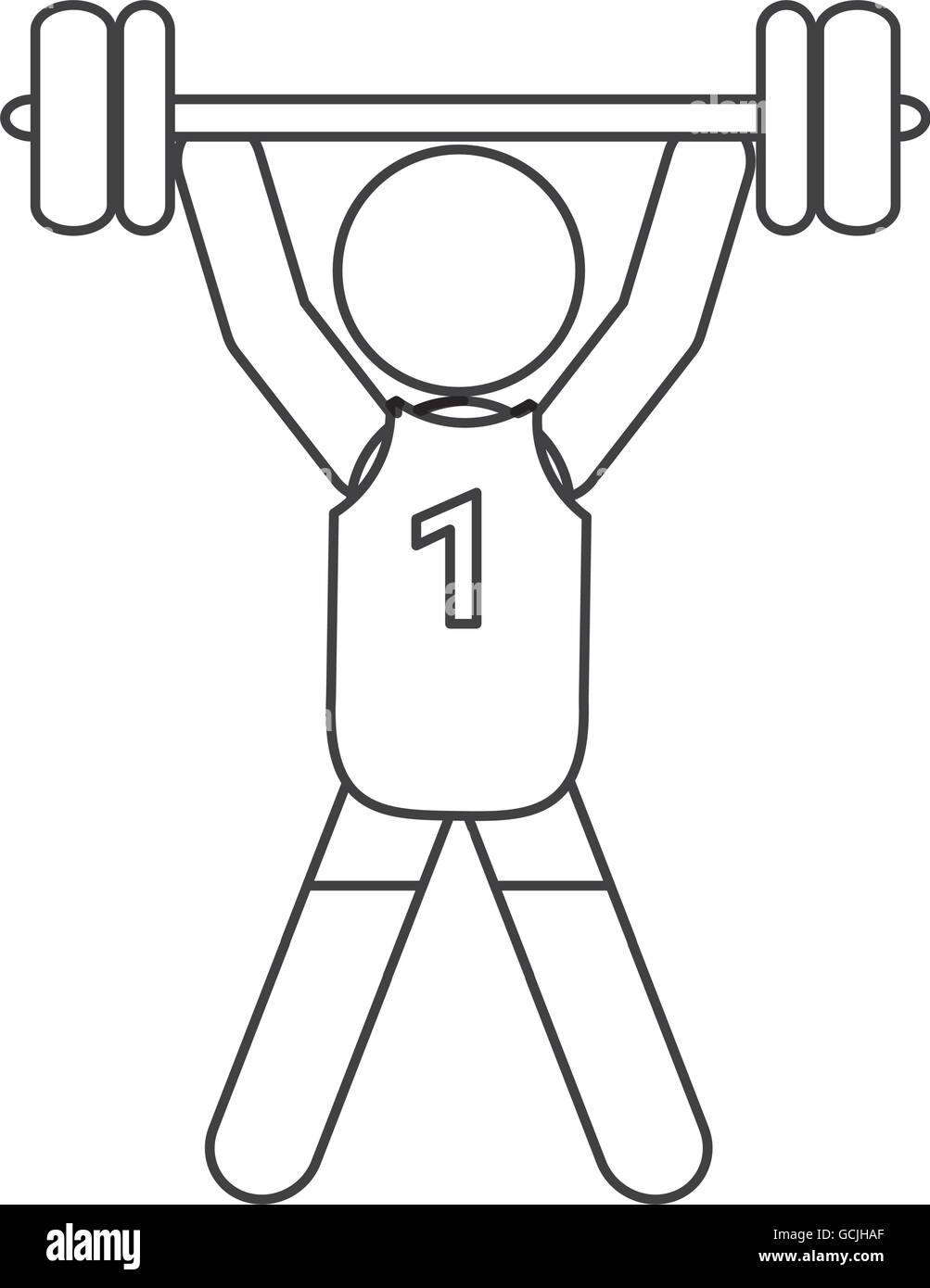 weight lifting pictogram icon Stock Vector Image & Art Alamy